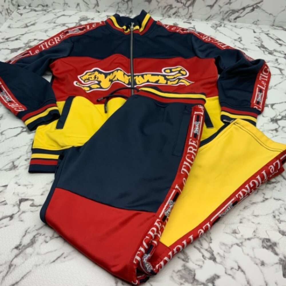 Men's Le Tigre Navy | Red | Yellow Tracksuit NWT
